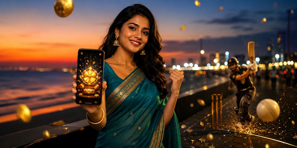 An Indian woman placing cricket bets on mobile device in Chennai