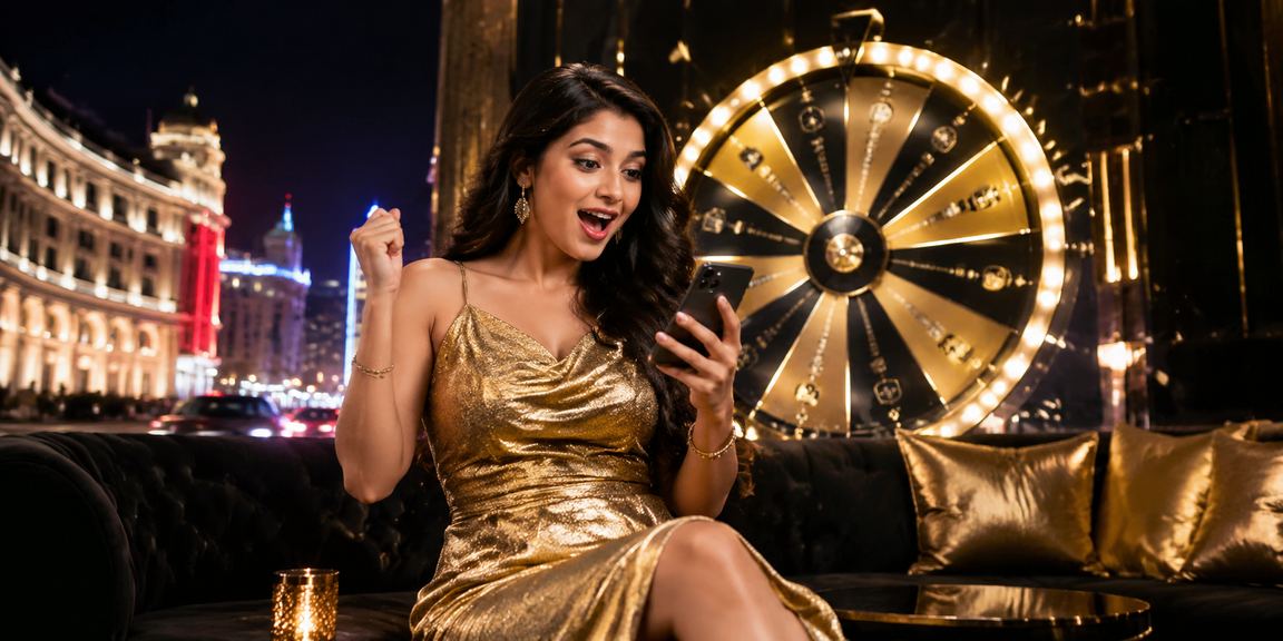 Playing live roulette in neon-lit Connaught Place