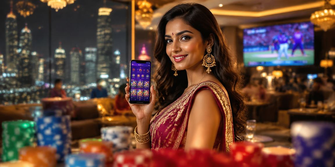 Young Indian man placing live cricket bets on mobile device
